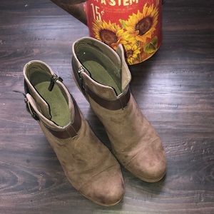 Brown 3in hilled booties (BEST OFFER)